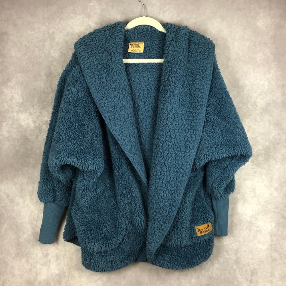 Nordic Beach Woobie Blue Body Wrap Cardigan OS